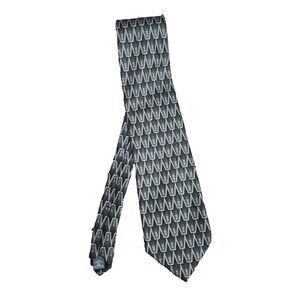 Stafford Green Geometric Silk Tie